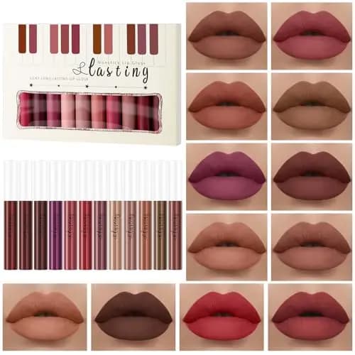 ALIIP Coffret 12 Rouges à Lèvres Mats