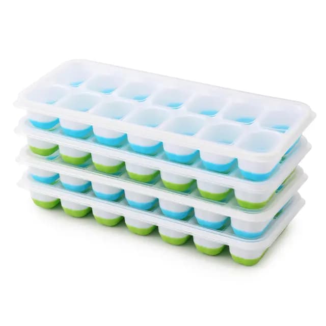 pojah Lot de 4 bacs à glaçons