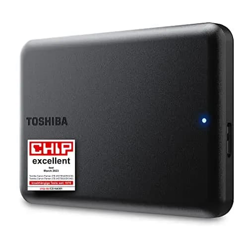 Toshiba Canvio Partner 2TB Portable 2.5'' External Hard Drive, USB 3.2, Compatible Mac & Windows. (HDTB520EK3AB)
