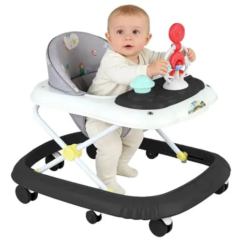 Supfine Trotteur Bébé 4 en 1 Noir