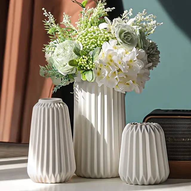kogxscej Vases Céramique Blancs