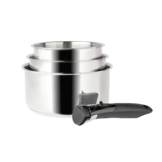 Sitram Arpège Lot de 3 Casseroles Inox