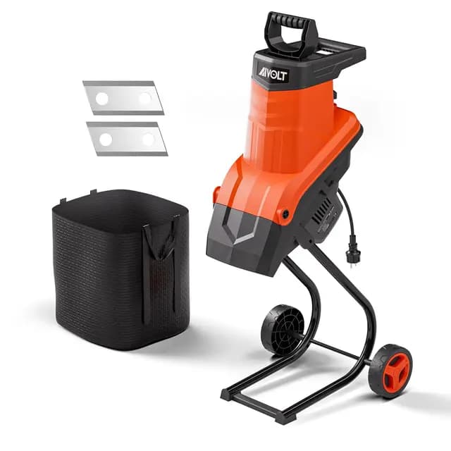 AIVOLT Broyeur Vegetaux et Branches Électrique 2500W Broyeur Biologique Électrique avec Sac de Collecte 50L pour Coupe de Branches Diamètre 45mm