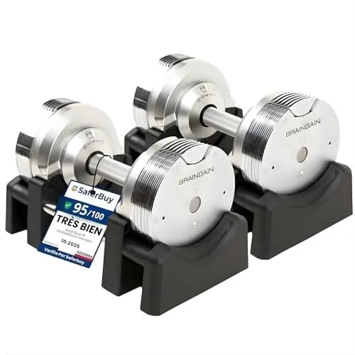 BRAINGAIN Haltères réglables 23,5kg