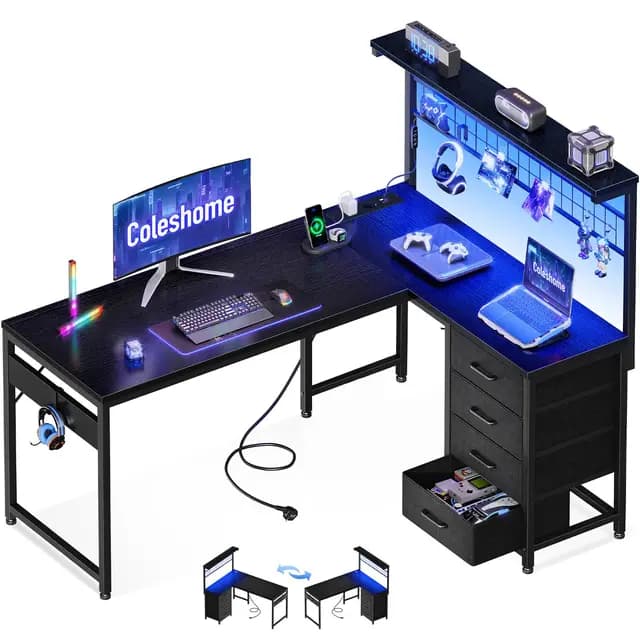 Coleshome Bureau Gaming L 130x100cm