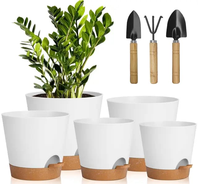Idealife Ensemble de pots auto-arrosants