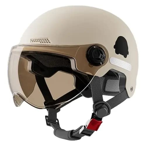 Casque Style De Protection, Unisex Casques De Cyclisme,Casques Trottinette Électrique avec Visière C-asques Trottinette Electrique Adulte, C-asque Vélo pour Offrant Une Conduite Confortable Et Sûre