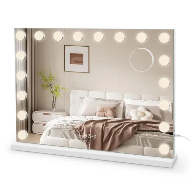 Dripex Miroir Maquillage LED 80x60cm