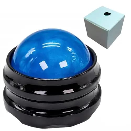 Boule de massage manuelle - Appareil de massage et de thérapie pour douleurs musculaires, massage corporel, tissus profonds, raideurs, douleurs articulaires, soulagement du stress (Bleu)