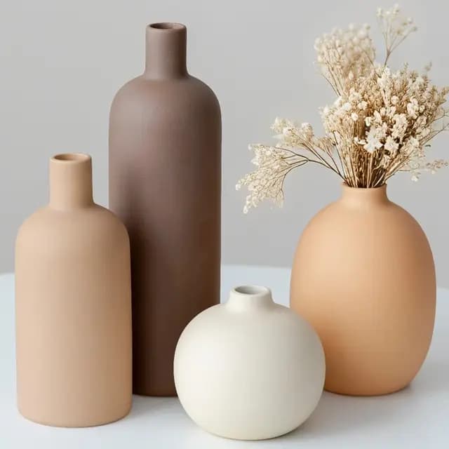 VIVIDFLOW Vases Céramique Lot de 4