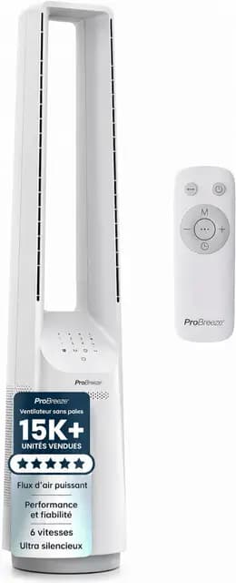 Pro Breeze Ventilateur Colonne Sans Pale