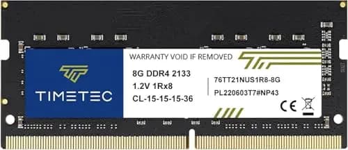 Timetec 8 Go DDR4 2133 MHz (PC4-2133P) PC4-17000 SODIMM – Non ECC sans Tampon, 260 Broches, 1,2 V, CL15, RAM pour Ordinateur Portable, Mini-PC et Ordinateur Tout-en-Un