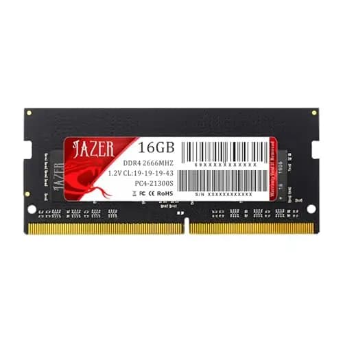 JAZER RAM DDR4 16Go (1x16Go) 2666MHz SODIMM Module de Mémoire pour Ordinateur Portable, Notebook, MacBook CL19, 1.2V