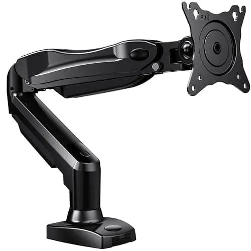 HUANUO Support Ecran PC pour 13 à 32 Pouces, Bras de Support pour Écran Simple (Supporte 2 à 9 kg) – Réglable en Hauteur, avec Inclinaison, Pivotement et Rotatif – VESA 75 et 100 mm – Image 1