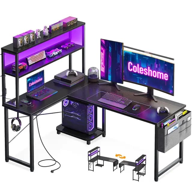 Coleshome Bureau Gaming Noir