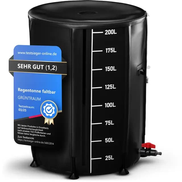 Grüntraum 200L Récupérateur d'eau pliable