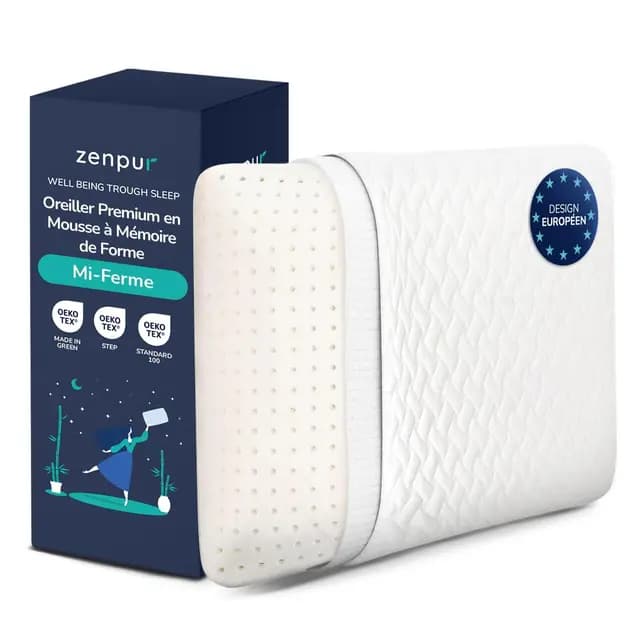 ZenPur Oreiller Cervical Mémoire de Forme