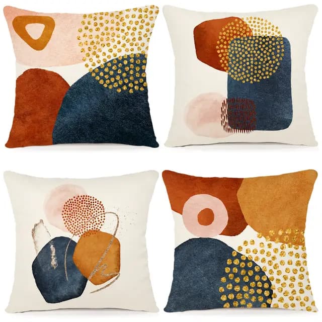 YCOLL Housse de coussin géométrique 40x40