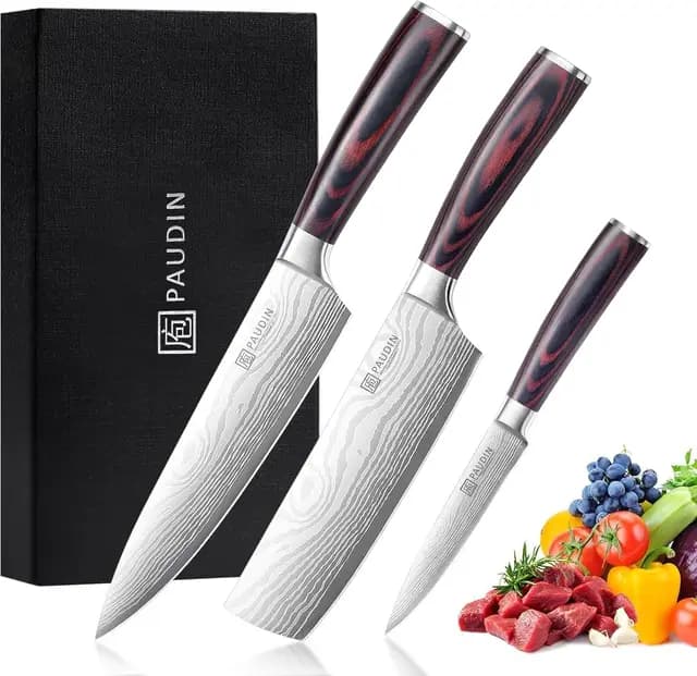 PAUDIN Lot de 3 Couteaux de Cuisine