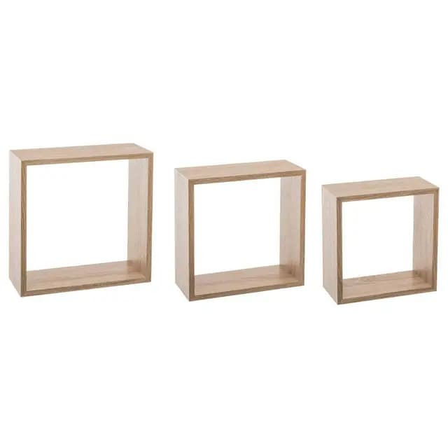 Five Lot DE 3 ETAGERES Murale Cube (L.24xP.12xH.24cm L.27xP.12xH.27cm L.30xP.12xH.30cm)