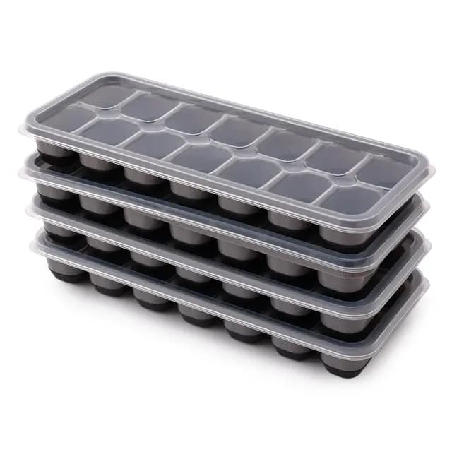 pojah Lot de 4 bacs à glaçons