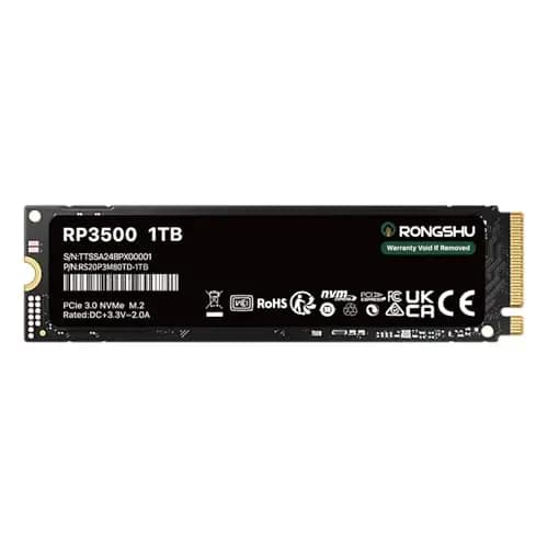 SSD NVMe M.2 PCIe 3.0×4 1To, Lecture Jusqu'à 3 500 Mo/s, Format M.2 2280, Disque Dur Interne TLC NAND 3D avec Cache SLC - Compatible Ordinateurs Portables et PC de Bureau