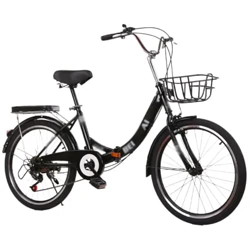 GLSQBVRP Vélo Pliant Urbain 21 Vitesses