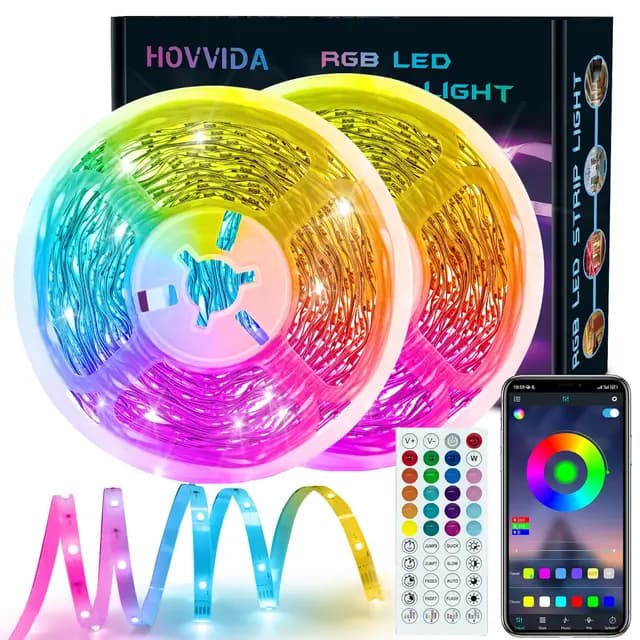 HOVVIDA Ruban LED 30M RVB