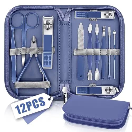 BLESWIN Kit Manucure 12-en-1 Bleu