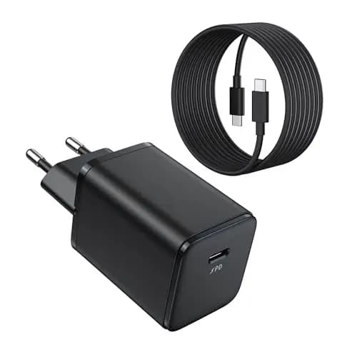 Chargeur USB C 65W, Charge Rapide avec 2M Cable GaN PPS Prise USBC Bloc Chargeur 65W Type C Adaptateur Secteur USB C Charger Compatible avec MacBook Pro/Air, Samsung Galaxy S26 Ultra/S26, iPhone 17/16
