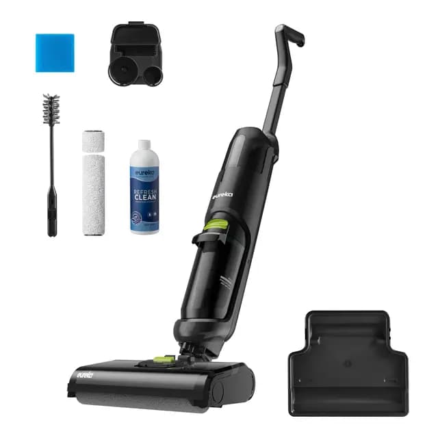 Eureka NEW400 Aspirateur Laveur sans Fil pour Sols Durs,Aspirateur Balai sans Fil Sec et Humide,Autonettoyant,Aspirateur Laveur Eau et Poussière,Longue Autonomie,pour Les Saletés Collantes,Sols Durs