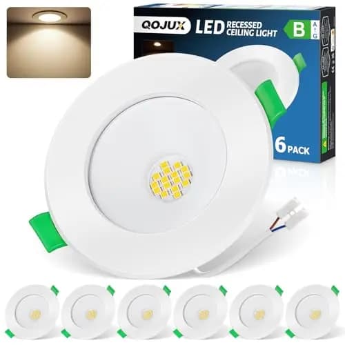 QOJUX Lot de 6 Spots LED Salle de Bain