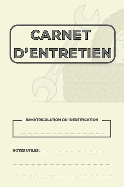 Carnet d'entretien Auto Suivi Véhicule