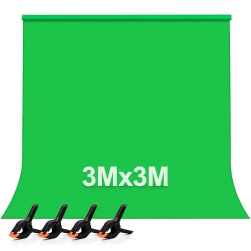 Wexoma Toile de Fond Verte 3x3m