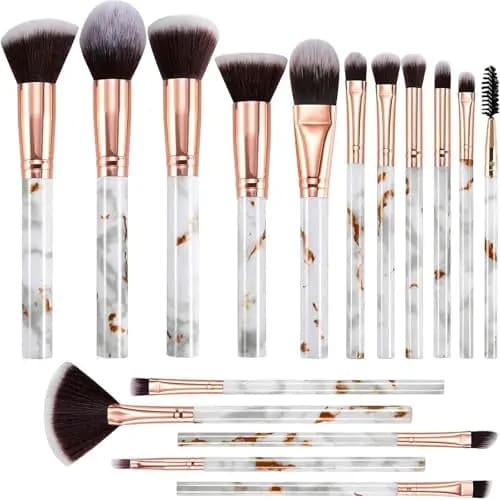 DUAIU 16 PCS Pinceaux Maquillage Marbre
