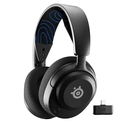 SteelSeries Arctis Nova 5P Casque Gaming PS5 Sans Fil - Haut-parleurs magnétiques néodyme - 100+ profils audio - Batterie 60h - 2,4GHz ou BT - Micro ClearCast Gen 2.X - Pour PS4/5, PC, Switch, Mobile