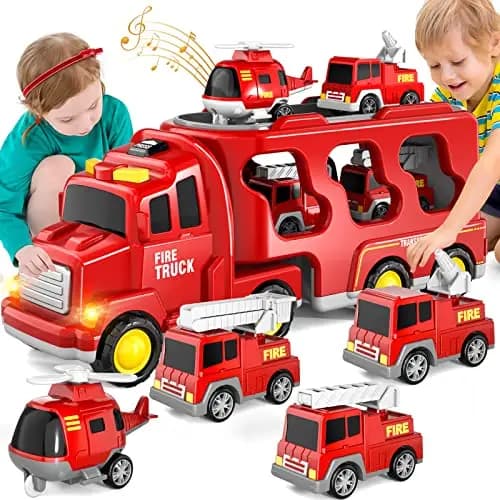 BLmukce Camion Pompiers Jouet 5 en 1