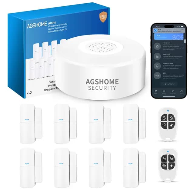 AGSHOME Alarme sans fil WiFi 11 pièces