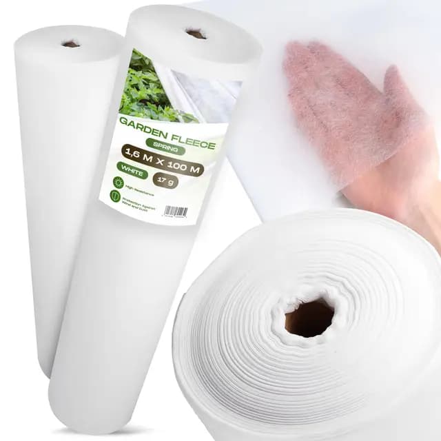Voile Horticole Protection des Plantes 1,6 x 100m Semis 17g Blanc Couverture Accélérateur de Croissance Récoltes UV Plates-Bandes Légumes Bâche Jardin Anti Insecte Potager