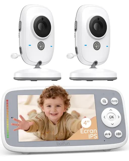 BOIFUN Babyphone Vidéo 4 pouces 720P Sans Wi-Fi