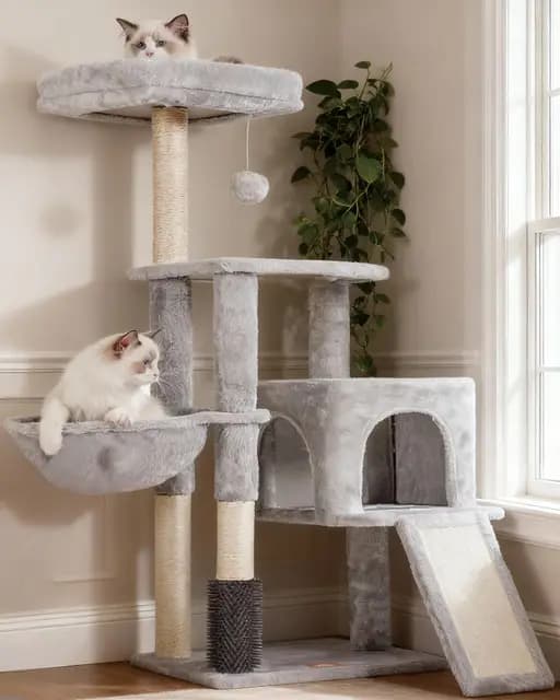 Heybly Arbre à Chat avec Bac à Litière
