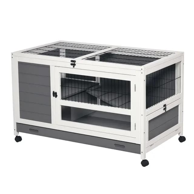PawHut Villa pour Lapin en Bois
