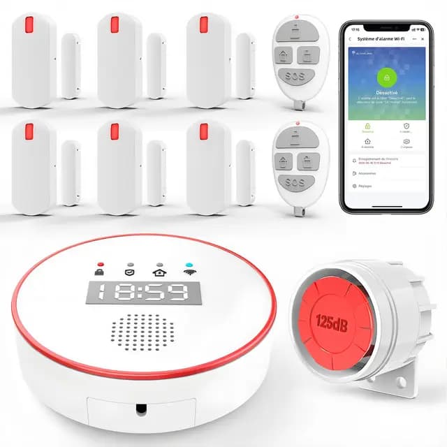 YISEELE Alarme WiFi sans fil 5 GHz