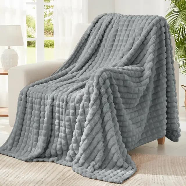 BEDELITE Plaid Polaire Gris