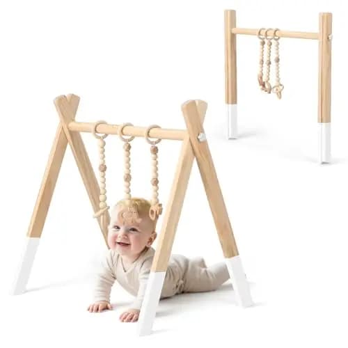 COSTWAY Portique d'Eveil en Bois
