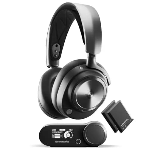 SteelSeries Arctis Nova Pro Wireless - Casque gaming multi-système - Haut-parleurs magnétiques en néodyme - ANC - Autonomie illimitée - Micro ClearCast Gen 2 - PC, PS5, PS4, Switch, Mobile – Image 1