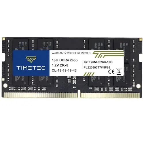 Timetec 16 Go DDR4 2666 MHz (PC4-2666V) PC4-21300 SODIMM – Non-ECC sans Tampon, 260 Broches, 1,2 V, CL19, Module de mémoire pour Ordinateur Portable, Mini-PC et Ordinateur Tout-en-Un