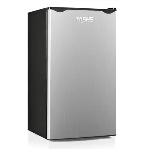 YASHE Petit Réfrigérateur Congélateur Compact 92 L Inox