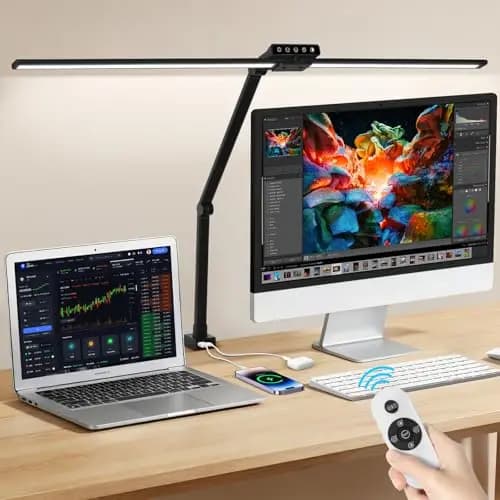 OUTON Lampe de Bureau LED Double Tête