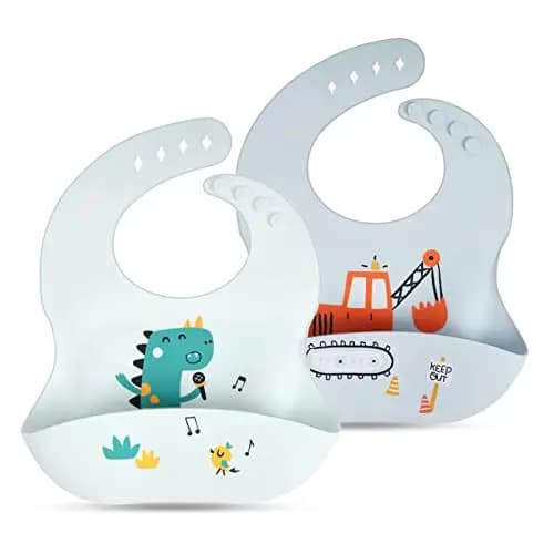 Vicloon Bavoir Silicone pour Bébé